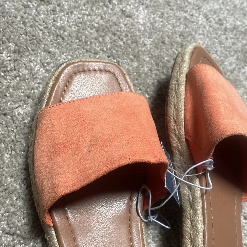 Universal thread orange tan espadrilles size 11 new